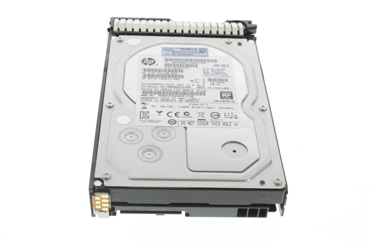 HP 793671-B21 HP 6TB 12G SAS 7.2K rpm LFF (3