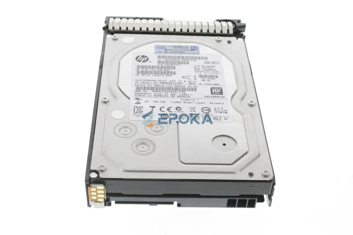 HP 793671-B21 HP 6TB 12G SAS 7.2K rpm LFF (3