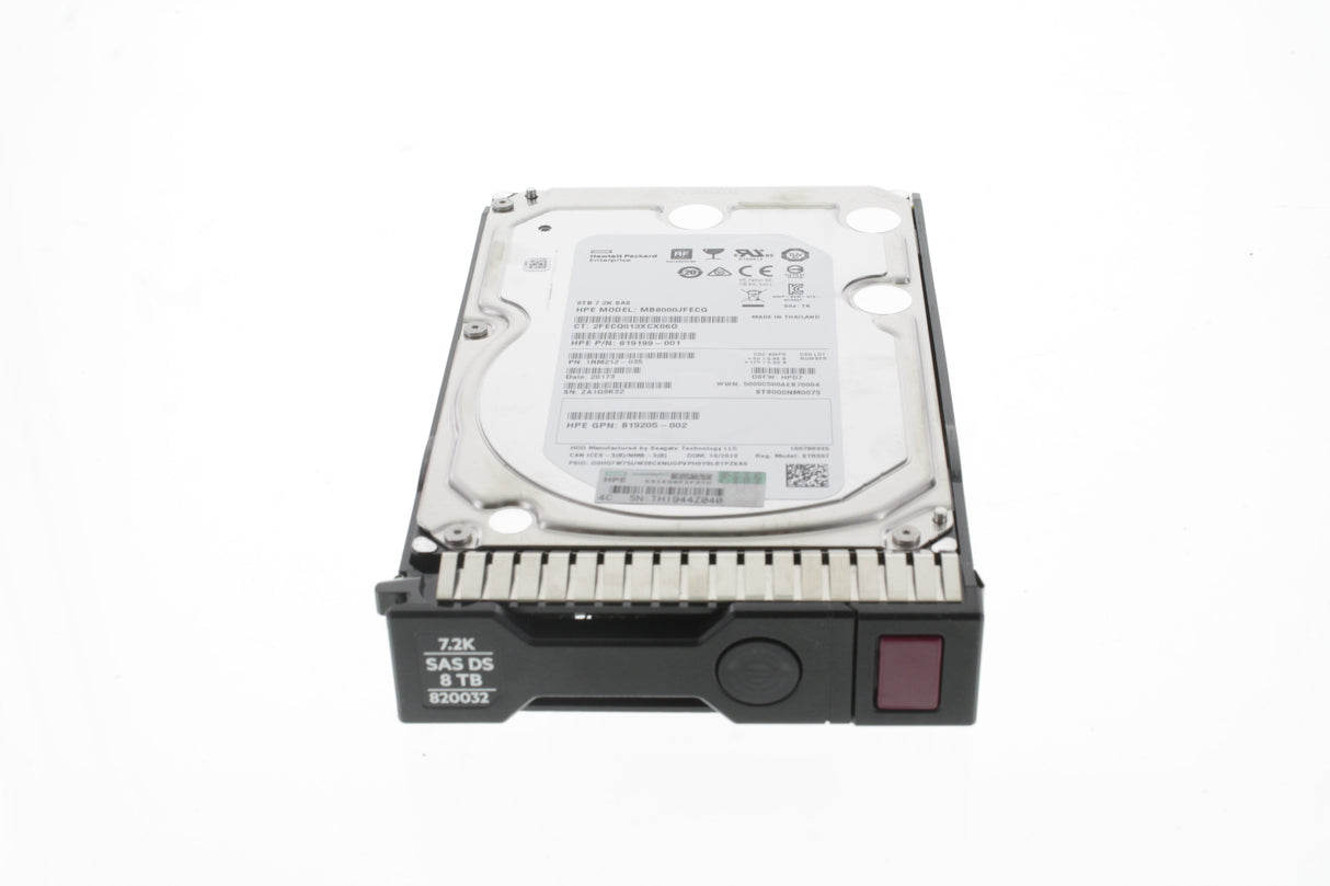 HPE 8TB SAS 12G Midline 7.2K LFF (3.5in) SC 512e HDD