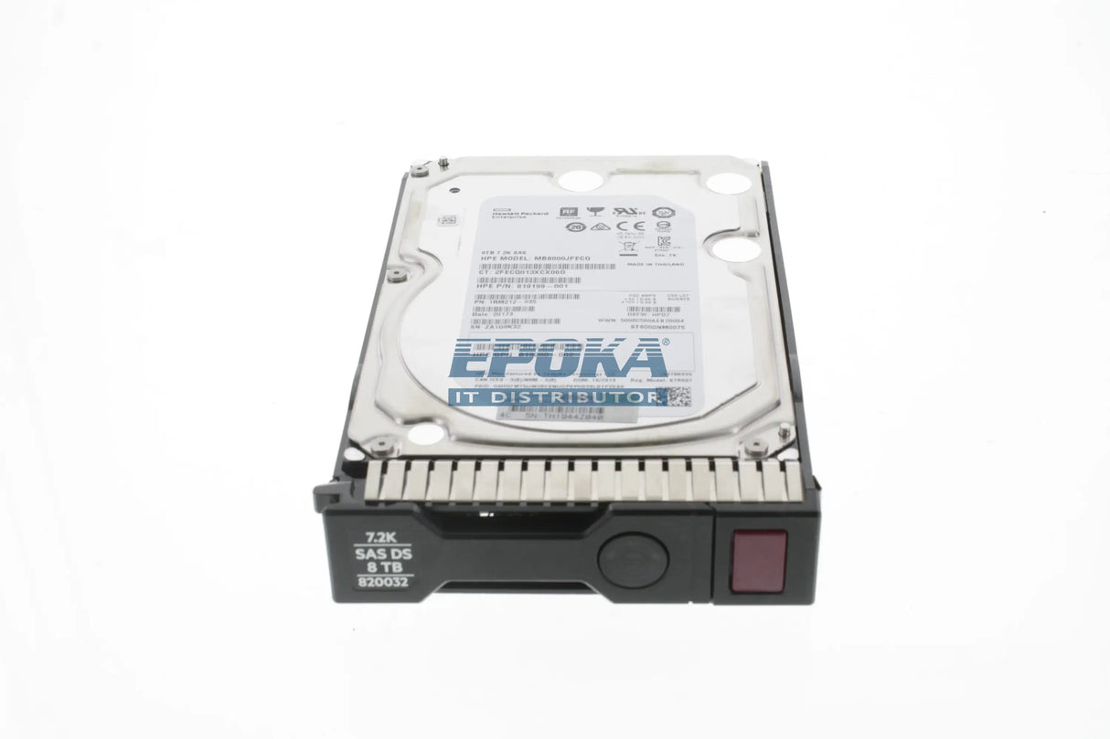 HP 819201-B21 HPE 8TB SAS 12G Midline 7.2K LFF (3.5in) SC 512e HDD