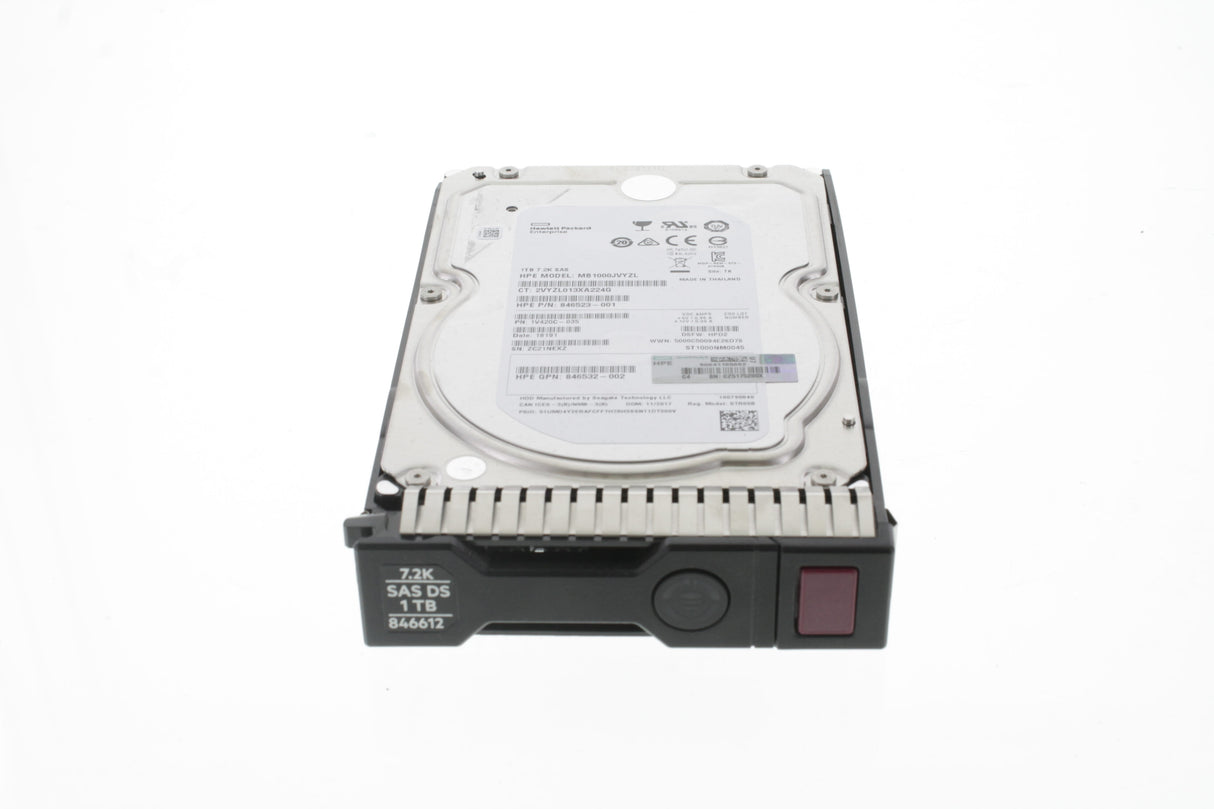 HP 846524-B21 HPE 1TB SAS 12G Midline 7.2K LFF (3.5in) SC 1yr Wty Digitally Signed Firmware HDD