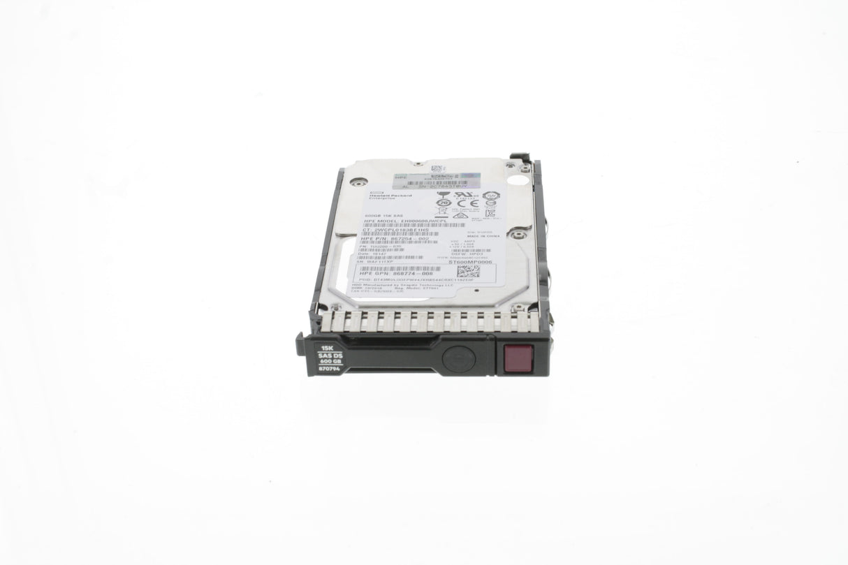 HP 870757-B21 HPE 600GB SAS 12G Mission Critical 15K SFF SC