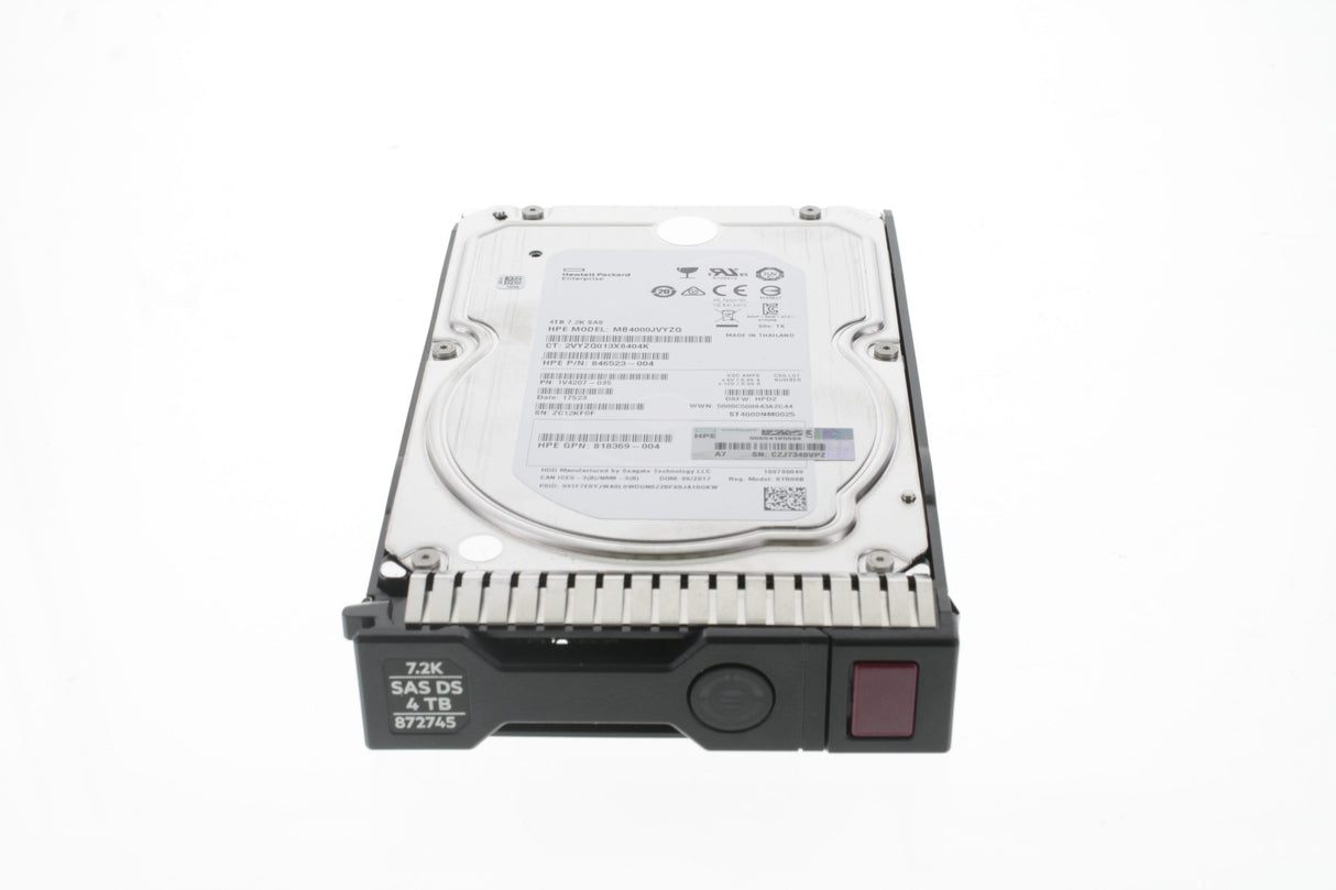 HPE 4TB SAS 12G 7.2K Midline LFF (3.5in) SC HDD
