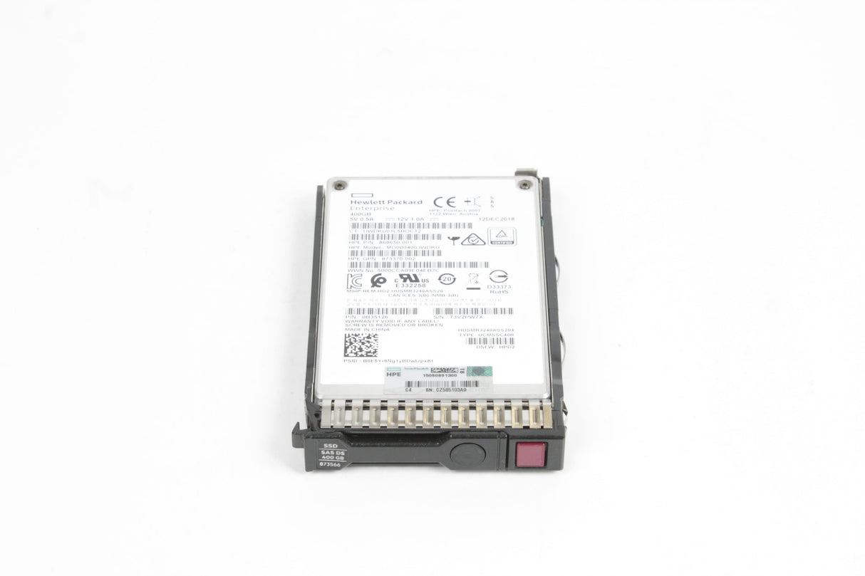 HPE 400GB SAS 12G Mixed Use SFF (2.5in) SC SSD