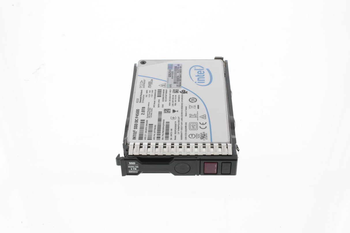 HP 877986-B21 HPE 2TB NVMe x4 Lanes Read Intensive SFF (2.5in) SCN 3yr Wty Digitally Signed Firmware SSD