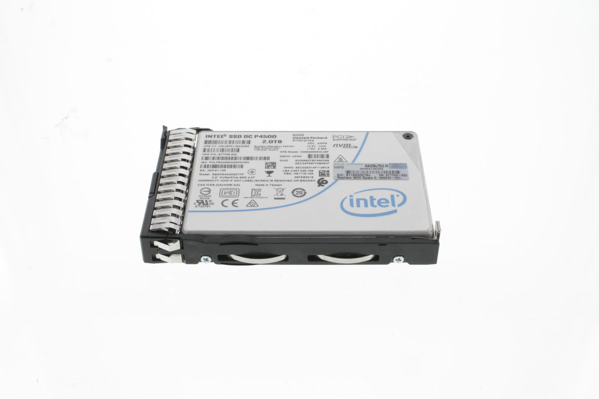 HP 877986-B21 HPE 2TB NVMe x4 Lanes Read Intensive SFF (2.5in) SCN 3yr Wty Digitally Signed Firmware SSD