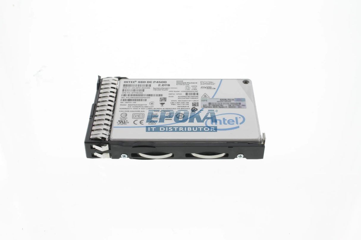 HP 877986-B21 HPE 2TB NVMe x4 Lanes Read Intensive SFF (2.5in) SCN 3yr Wty Digitally Signed Firmware SSD
