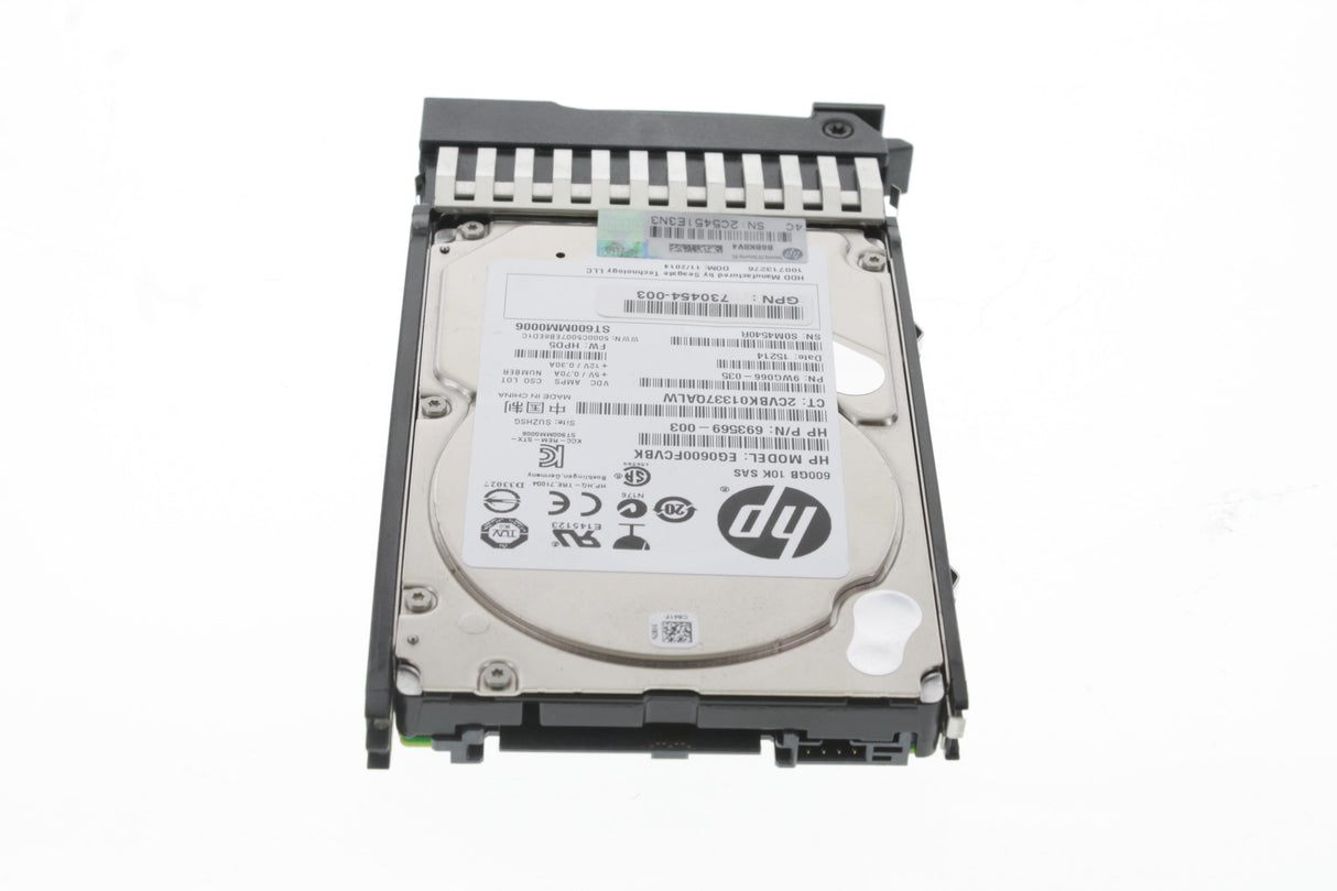 HP C8S58A HP MSA 600GB 6G SAS 10K SFF (2.5-inch) Dual Port Ent