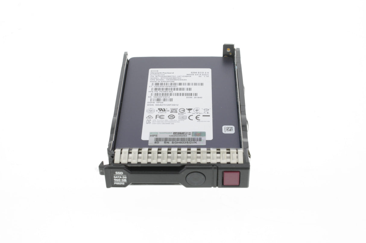 HP P04476-B21 HPE 960GB SATA 6G Read Intensive SFF (2.5in) SC 3yr Wty Digitally Signed Firmware SSD
