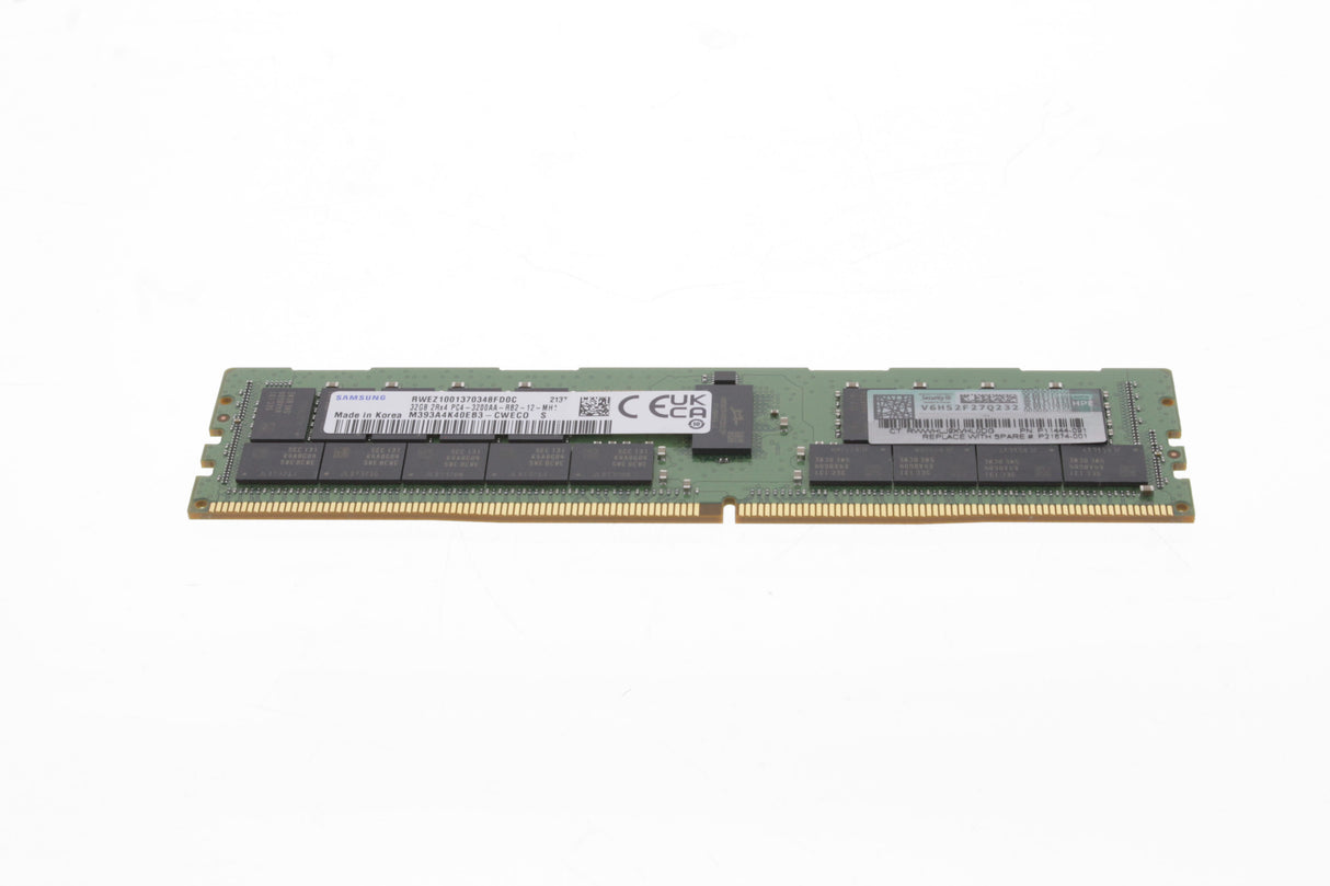 HP P06033-B21 HPE 32GB (1x32GB) Dual Rank x4 DDR4-3200 CAS-22-22-22 Registered Smart Memory Kit
