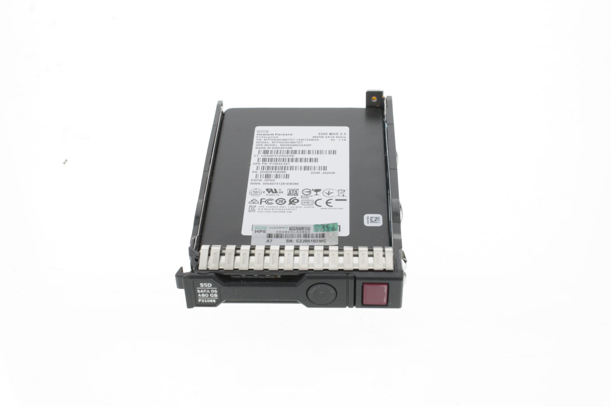 HPE 480GB SATA 6G Mixed Use SFF (2.5in) SC 5300M SSD