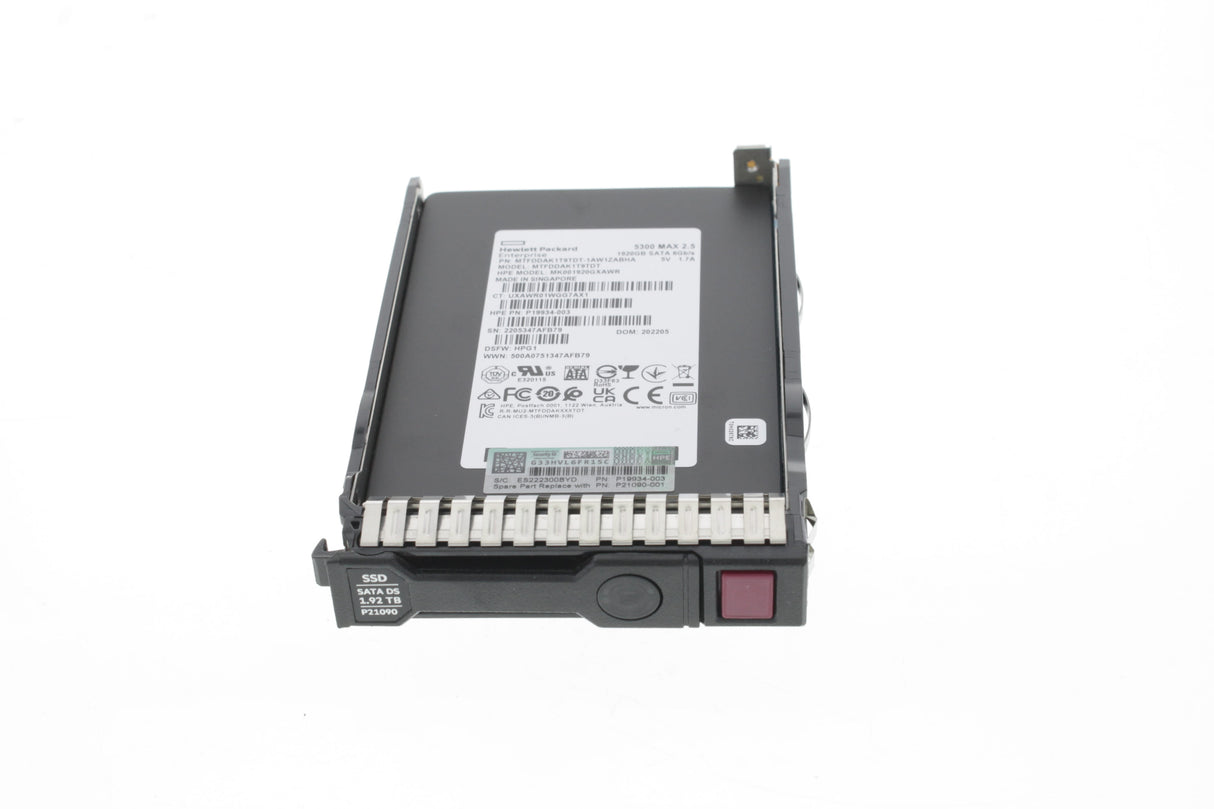 HP P19951-B21 HPE 1.92TB SATA 6G Mixed Use SFF SC 5300M SSD