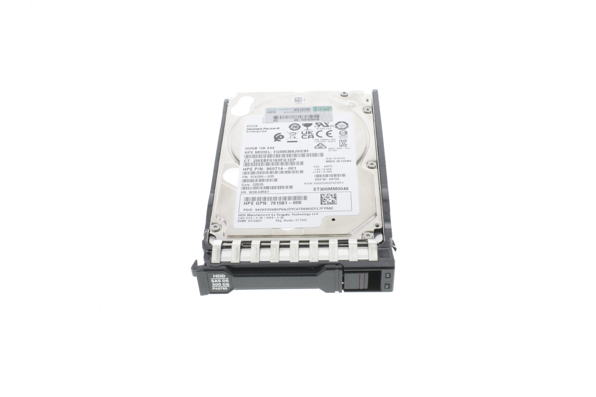HP P40430-B21 HPE 300GB SAS 12G Mission Critical 10K SFF BC