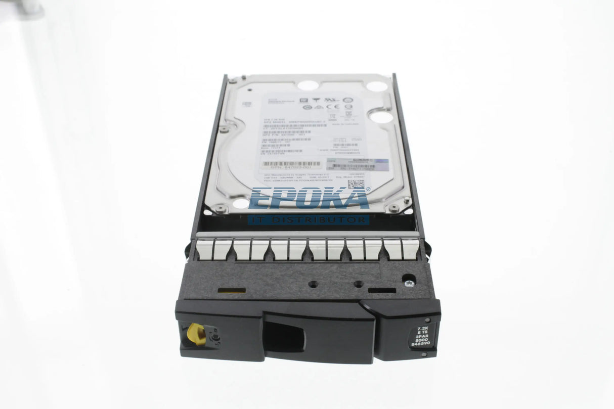 HP P9B44B 8TB SAS drive - 3.5-inch Large Form Factor (LFF), 7,200 RPM, 3PAR drive model SMKP8000S5xeN7.2 - For